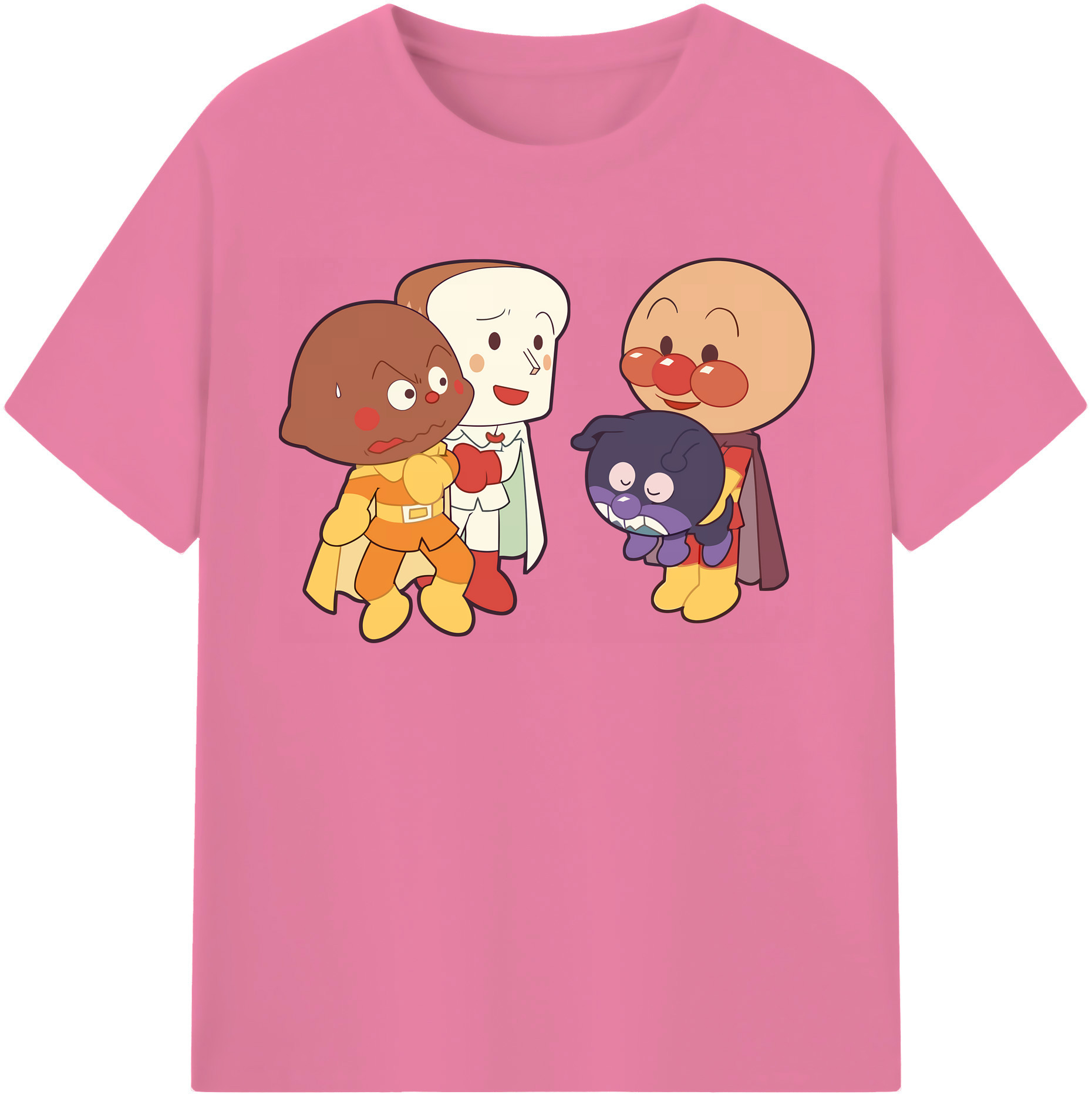 （画像用） アンパンマン Anpanman 綿100％半袖Tシャツ（フロントプリント）